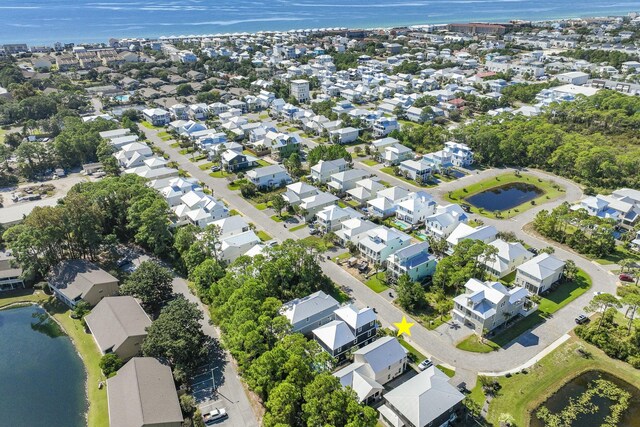 159 Lakeland Dr, Miramar Beach, FL 32550 - aerial overview of property's location featuring a large body of water and nearby suburban area