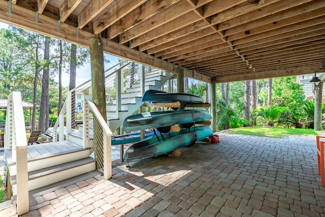 view of patio with a deck