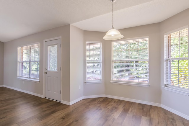 entrance foyer with dark hardwood / wood-style floors and a wealth of natural light