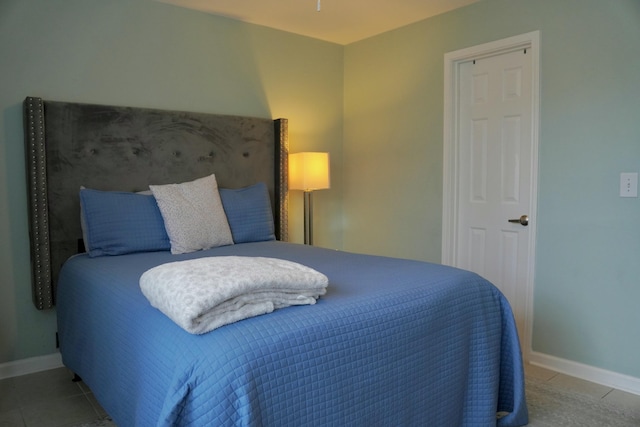 view of tiled bedroom