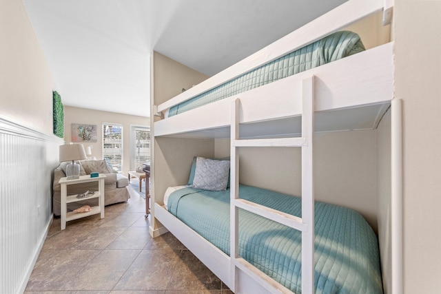 bedroom with tile patterned flooring