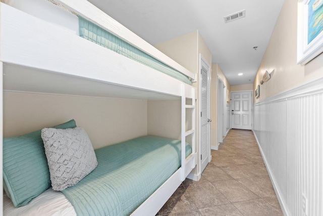 view of tiled bedroom