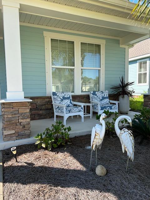 view of patio featuring covered porch