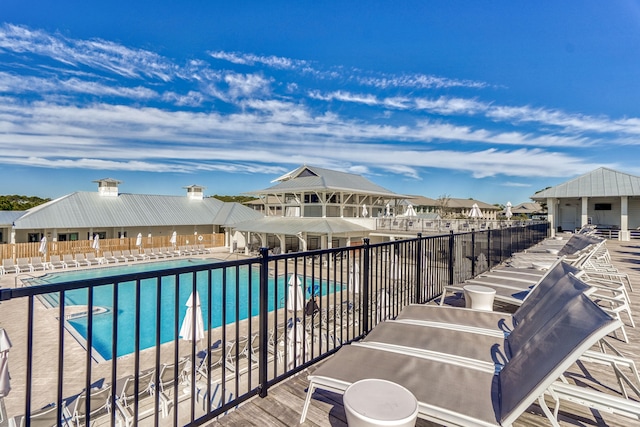 view of pool with a patio