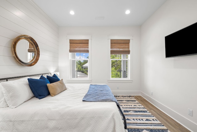 bedroom featuring hardwood / wood-style floors