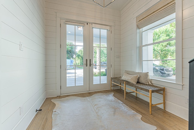 entryway featuring light hardwood / wood-style flooring and a healthy amount of sunlight