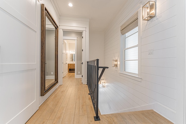 hallway featuring light hardwood / wood-style floors