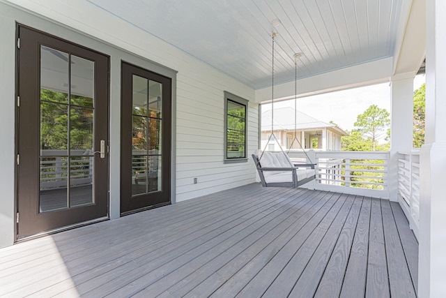 view of wooden deck