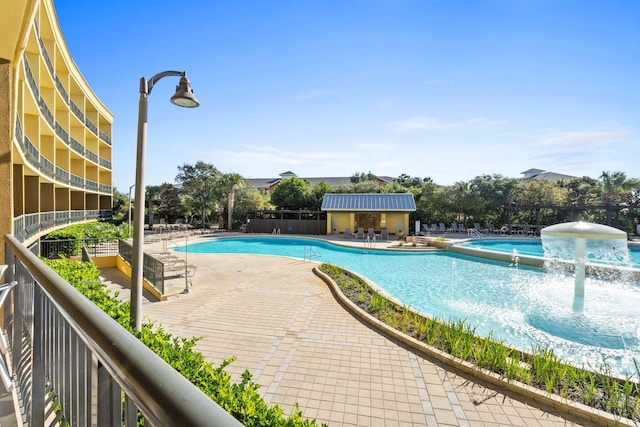 view of pool with a patio area