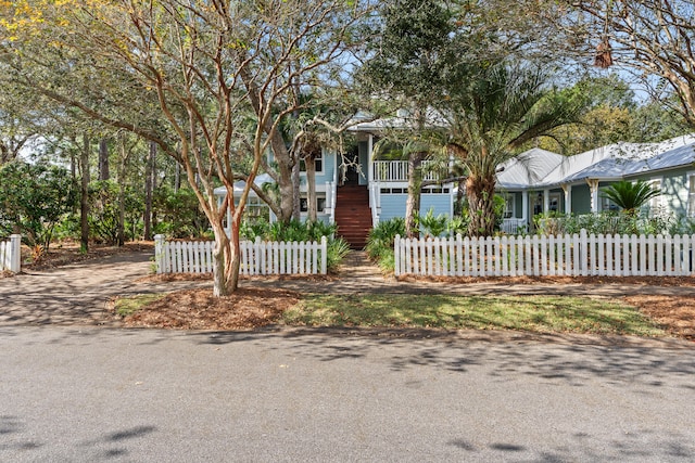 view of front of home featuring covered porch