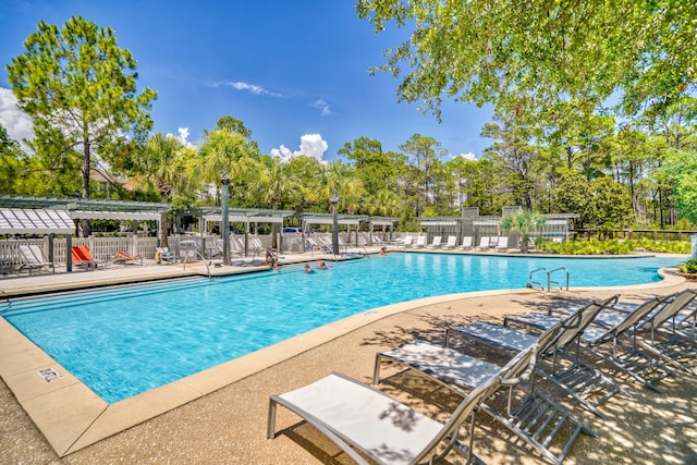 view of pool with a patio area