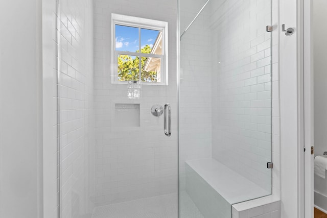 bathroom with walk in shower