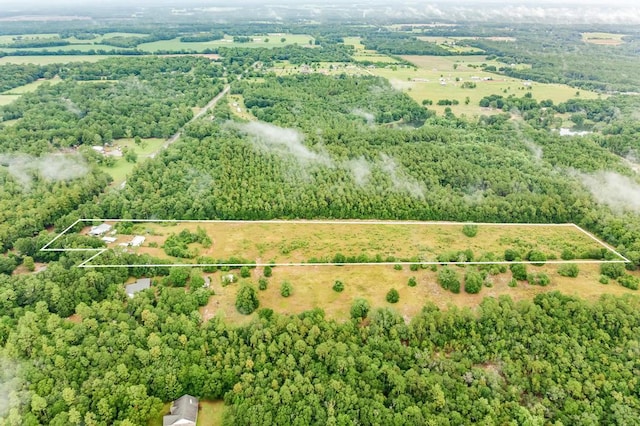 aerial view with a rural view