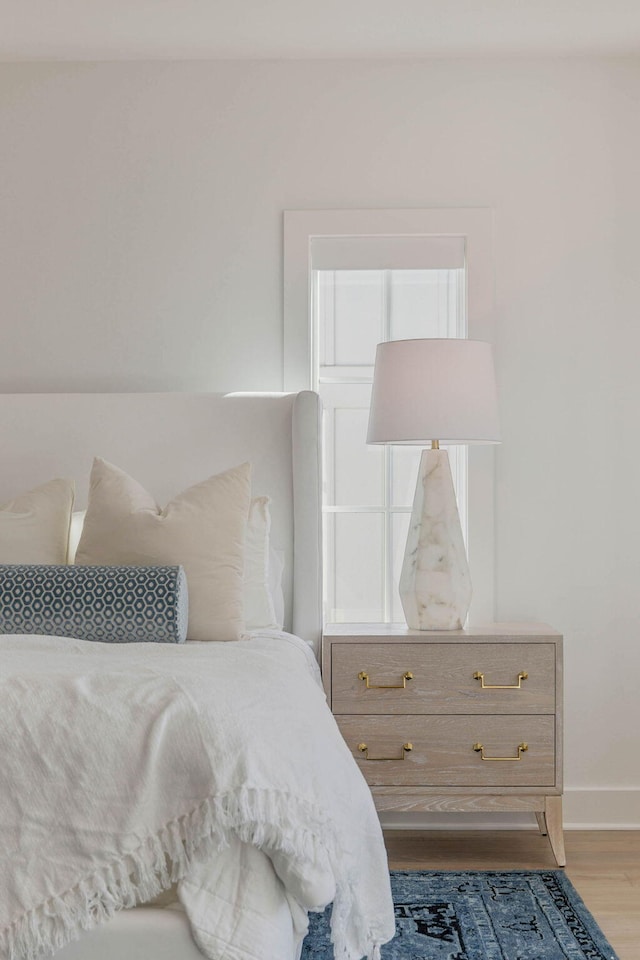 bedroom featuring light hardwood / wood-style flooring