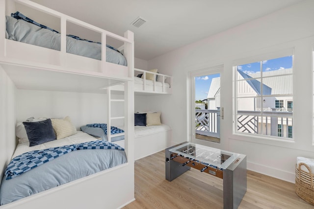 bedroom featuring hardwood / wood-style flooring