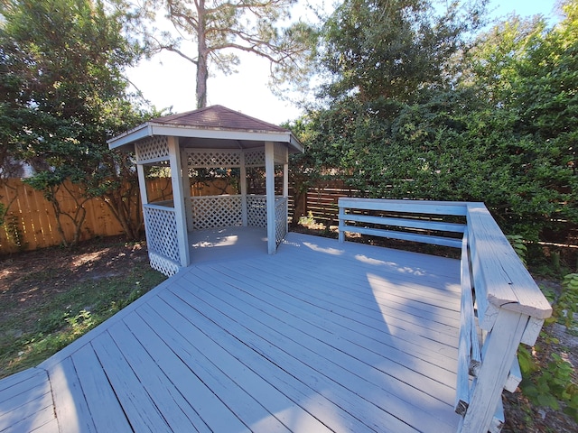 deck with a gazebo