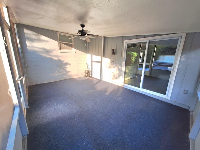 view of patio with ceiling fan