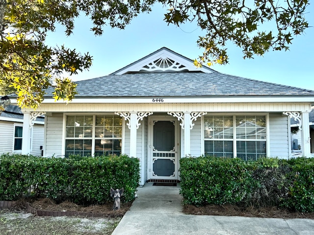 view of front of property with a porch