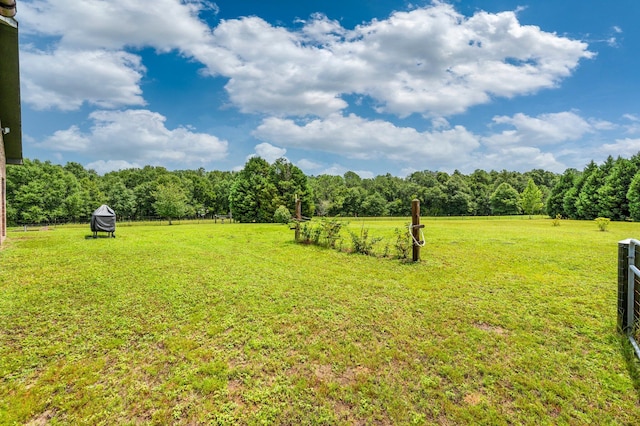 view of yard featuring a rural view