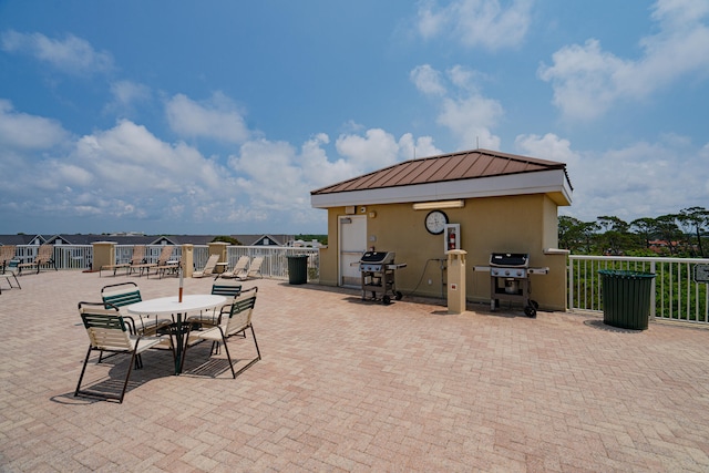 view of patio / terrace featuring grilling area