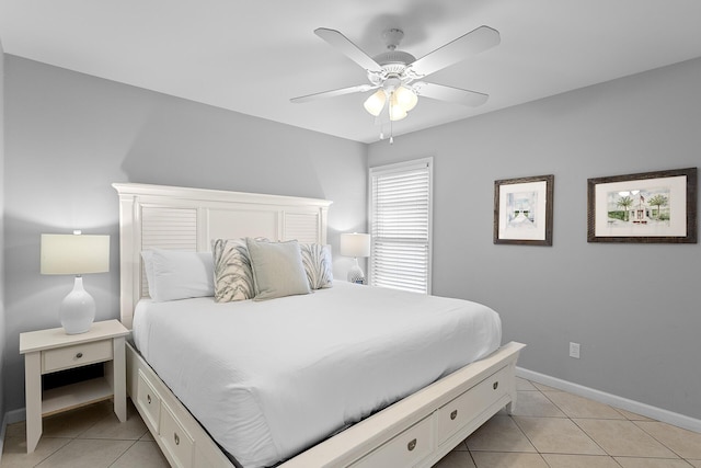 81 S Orange St Unit 209, Inlet Beach, FL 32461 - bedroom featuring light tile patterned floors, baseboards, and ceiling fan