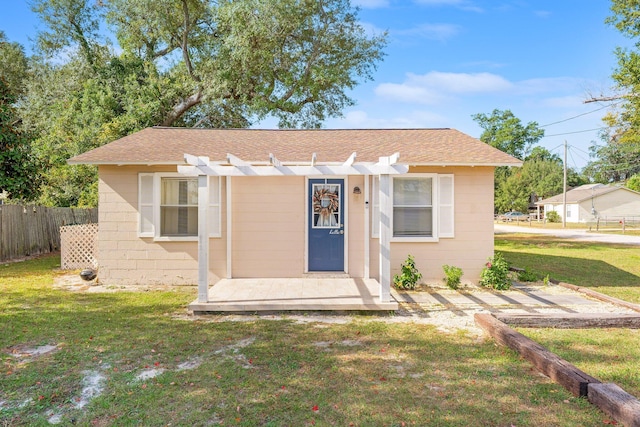 exterior space featuring a yard