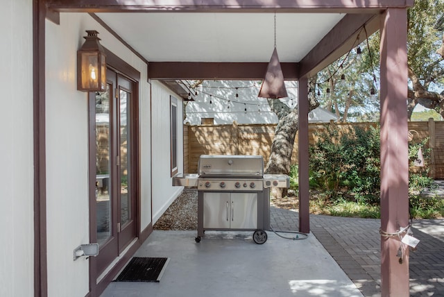 view of patio / terrace featuring area for grilling