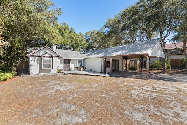 ranch-style house featuring central AC