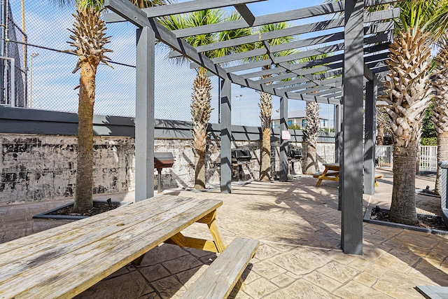 view of patio / terrace with a pergola