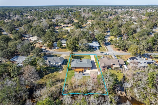 drone / aerial view with a residential view