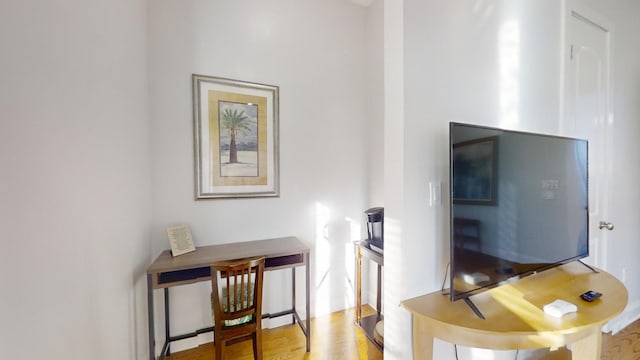 office featuring light hardwood / wood-style flooring