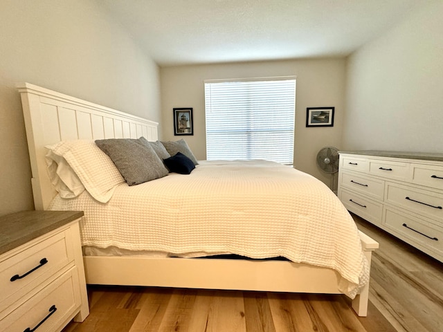 bedroom featuring light hardwood / wood-style flooring