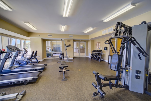 view of exercise room