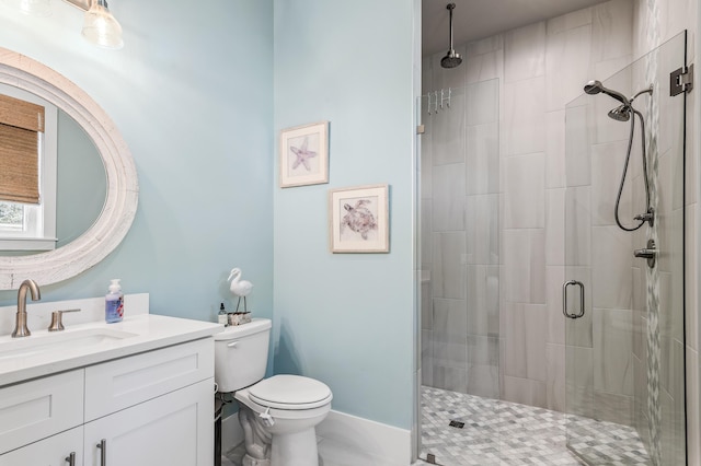 88 Beth Ln, Santa Rosa Beach, FL 32459 - full bath featuring a shower stall, toilet, and vanity
