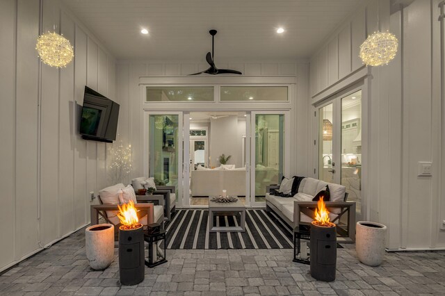 88 Beth Ln, Santa Rosa Beach, FL 32459 - view of patio / terrace with an outdoor living space with a fire pit