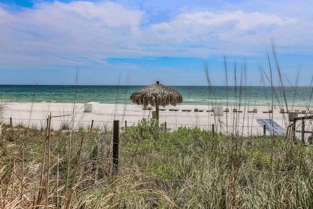 property view of water with a view of the beach