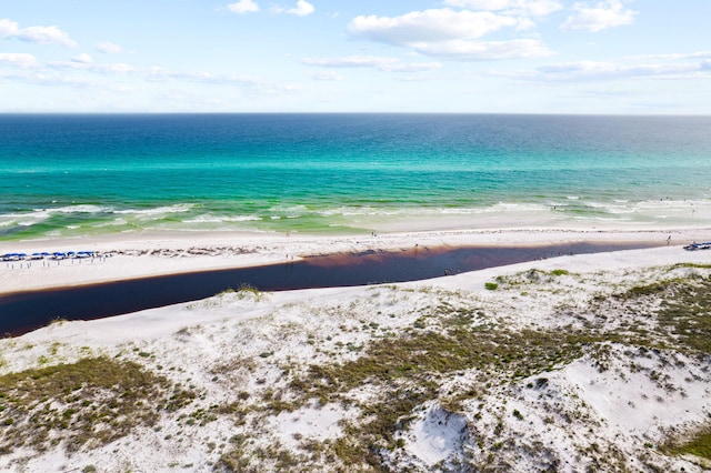 water view featuring a beach view