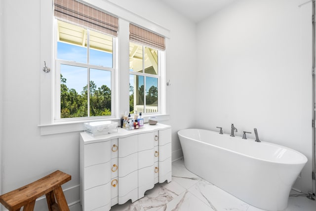 bathroom featuring a bath