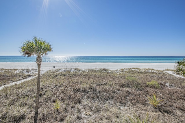 water view with a view of the beach