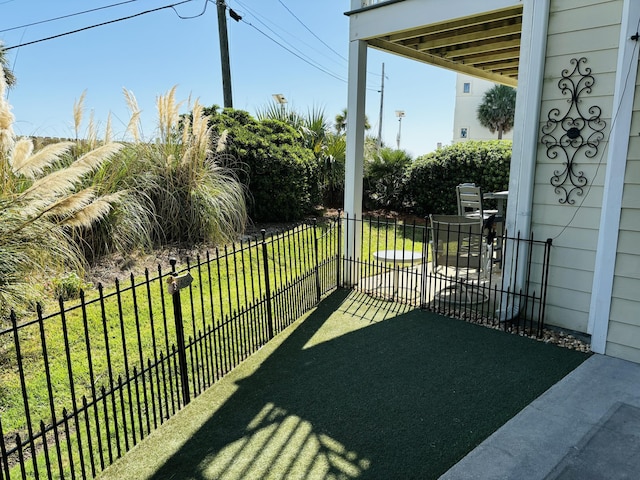 exterior space with fence