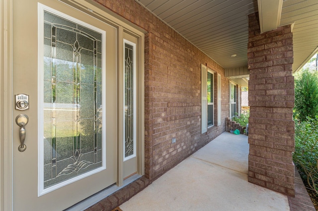 view of patio featuring covered porch