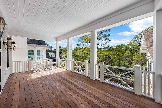 view of wooden deck