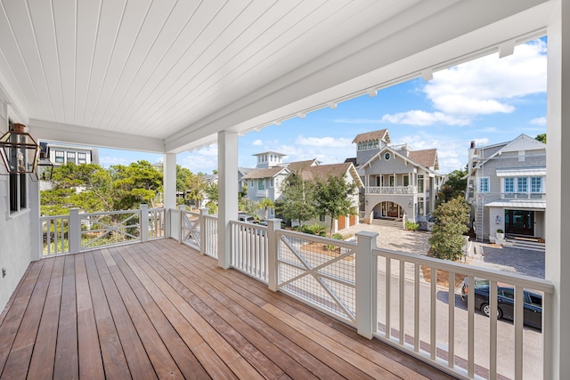 deck featuring a residential view