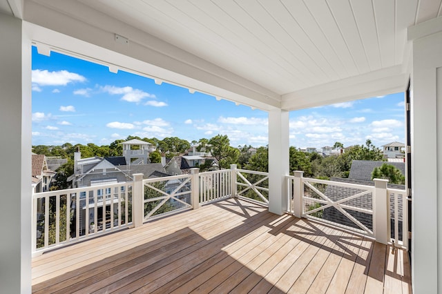 deck featuring a residential view