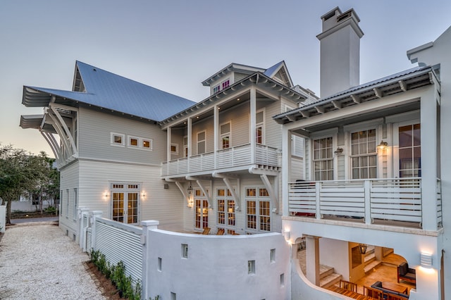 exterior space with a balcony