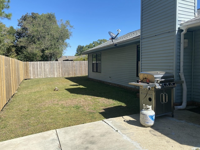 view of yard featuring a patio