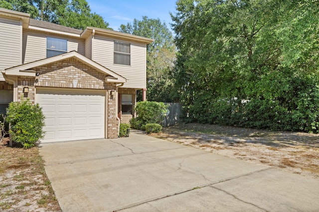 view of front of home featuring a garage