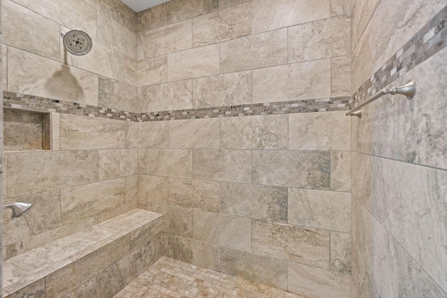 details with tiled shower