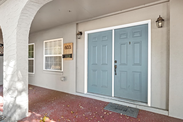 view of doorway to property