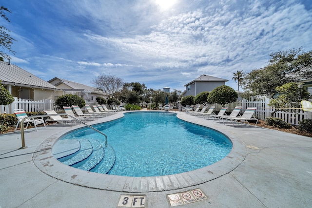 view of pool with a patio area